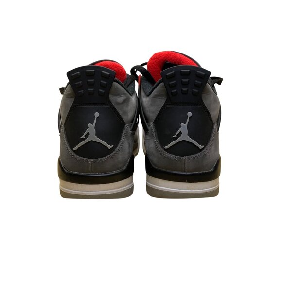Air Jordan Men\'s Gray & Red Nubuck Retro 4 GS \